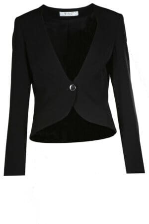 Черно дамско сако без ревер