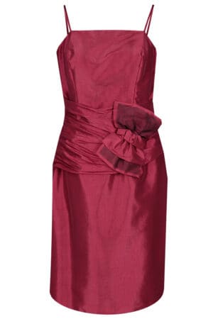 Официална рокля от тафта в рубинено червено