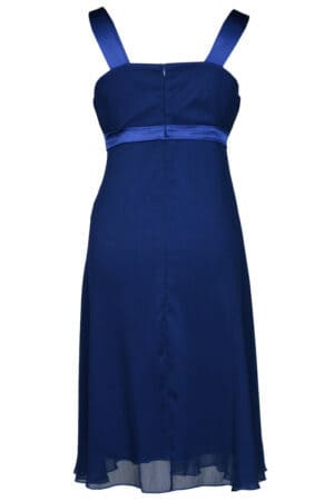 Официална рокля от шифон до коляното цвят наситено  синьо