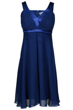 Официална рокля от шифон до коляното цвят наситено  синьо