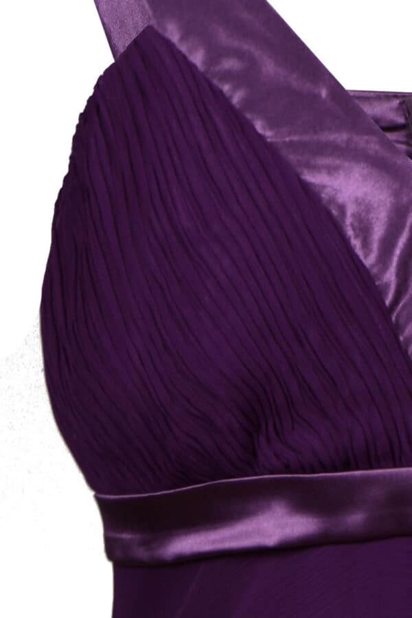 Официална рокля от шифон до коляното в цвят виолетово