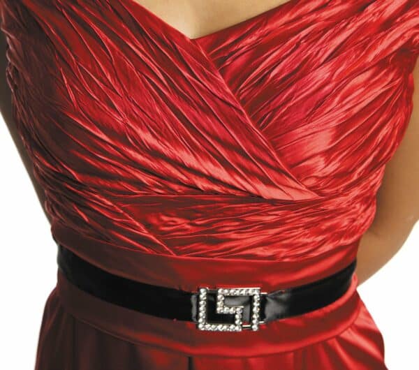 Официална дълга сатенена рокля без ръкав в червено