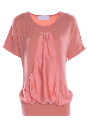 Розова лятна дамска блуза с къс ръкав
