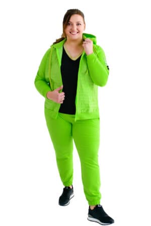 Зелено памучно дамско макси долнище 1078