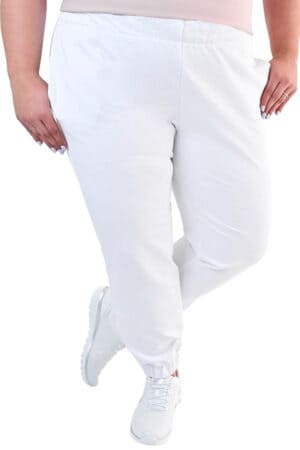 Бяло памучно дамско макси долнище 1078