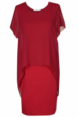 Елегантна макси дамска рокля в червено