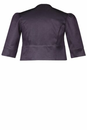 Сатенено късо сако с две копчета в тъмно лилаво