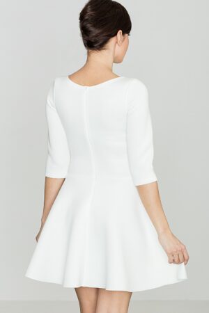 Разкроена бяла рокля GL22K227