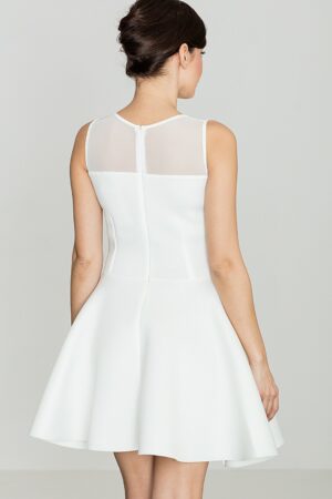 Бяла рокля с тюл GL22K238