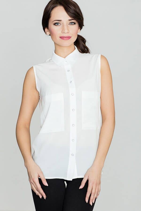 Бяла дамска блуза GL22K363