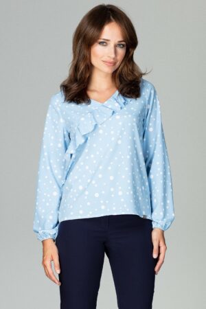 Дамска блуза GL22K474 синьо точки