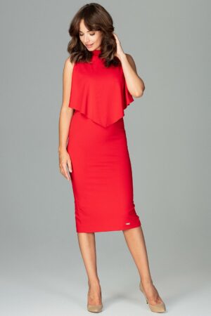 Елегантна червена рокля GL22K480