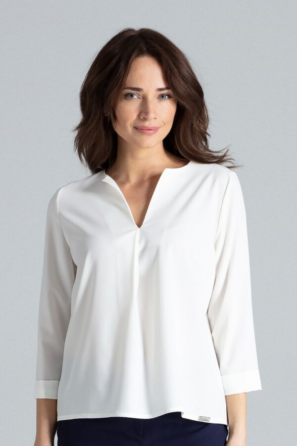 Бяла дамска блуза GL22L035
