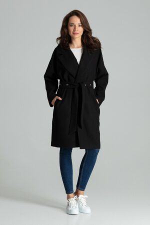 Черно дамско палто GL22L054
