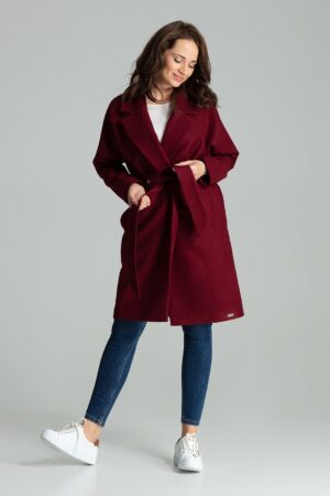 Бордо дамско палто GL22L054