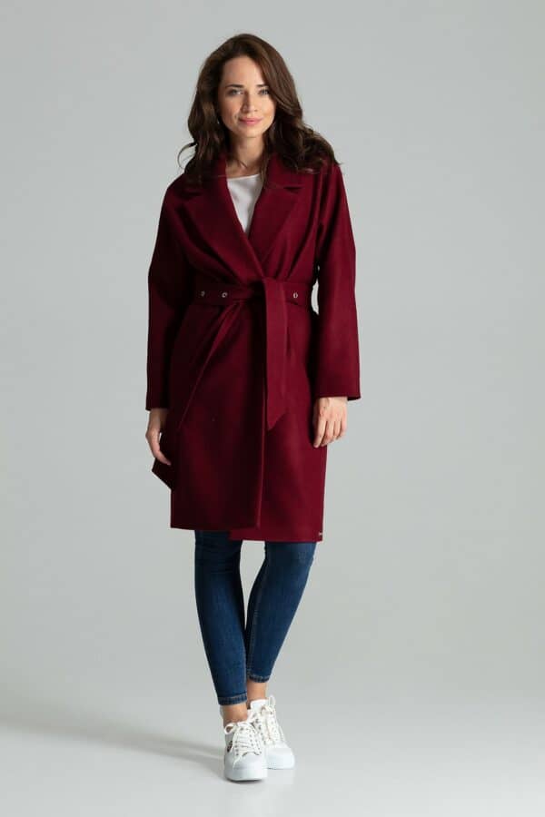 Бордо дамско палто GL22L054
