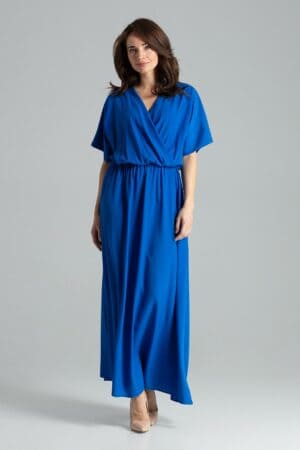 Дълга синя рокля GL22L055