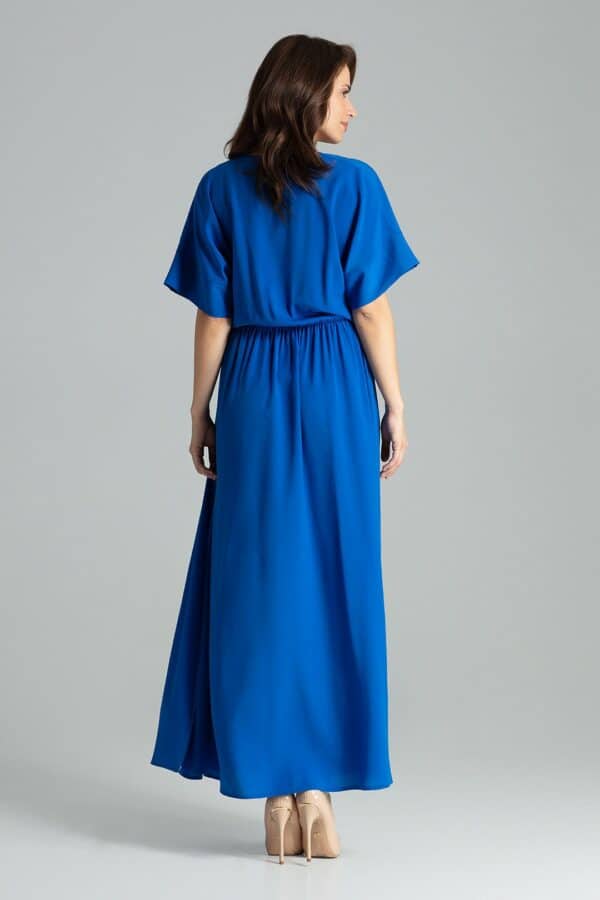 Дълга синя рокля GL22L055