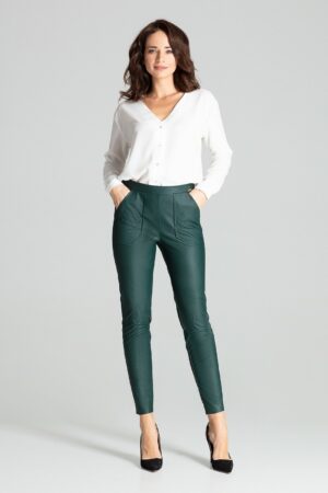 Дамски панталон еко кожа GL22L072 зелен