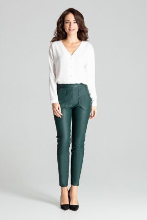 Дамски панталон еко кожа GL22L072 зелен