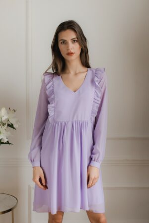 Ефирна лилава рокля GL22L083