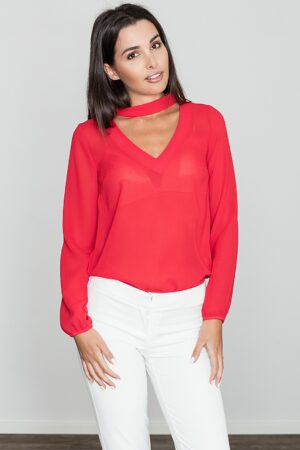 Червена дамска блуза GF2M543