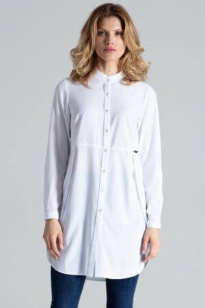 Дамска дълга риза-туника GF2M545 бяла