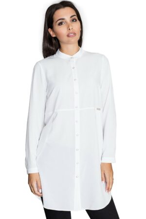 Дамска дълга риза-туника GF2M545 бяла