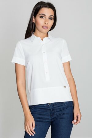 Бяла дамска блуза GF2M548