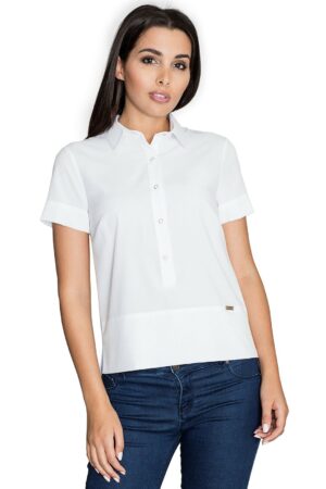 Бяла дамска блуза GF2M548