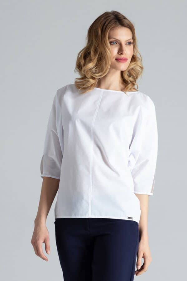 Бяла дамска блуза GF2M563