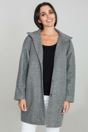 Сиво дамско палто GF2M589