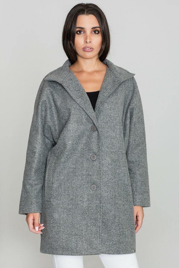 Сиво дамско палто GF2M589