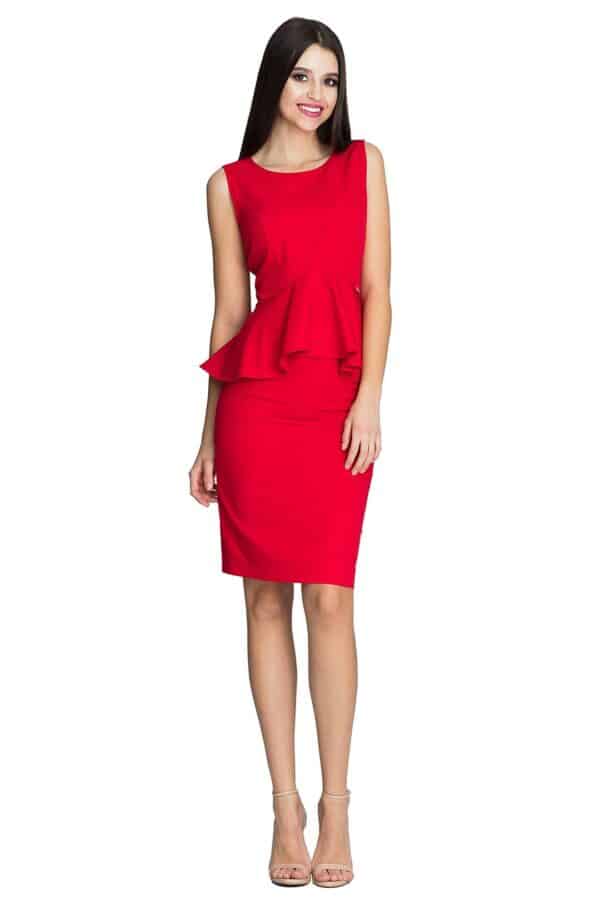 Елегантен комплект блуза и пола GF2M605 червено