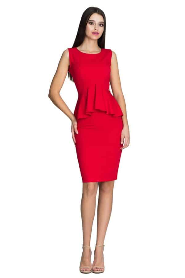 Елегантен комплект блуза и пола GF2M605 червено