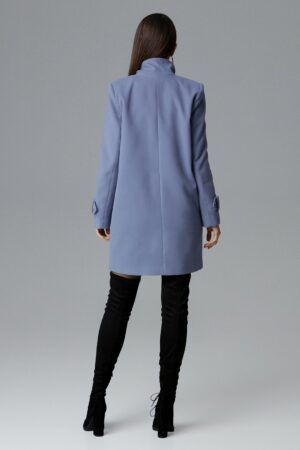 Синьо дамско палто GF2M625