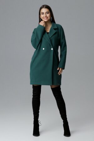 Зелено дамско палто GF2M625