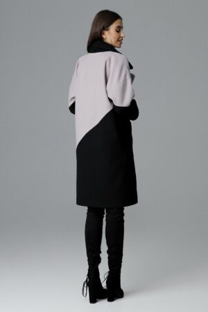 Дамско палто черно и бяло GF2M626