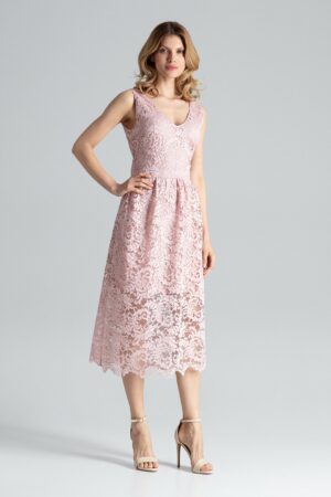 Дантелена рокля GF2M639 розова
