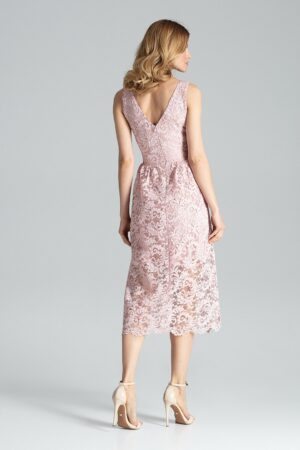 Дантелена рокля GF2M639 розова