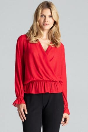 Червена дамска блуза GF2M690