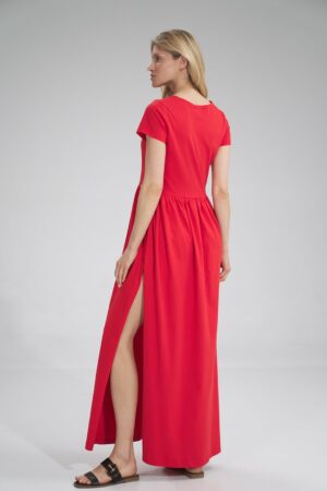 Дълга червена рокля GF2M787