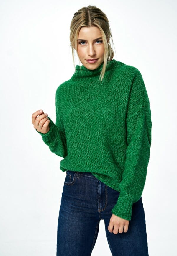 Зелен пуловер GF2M886