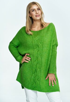 Дълъг пуловер GF2M900 зелен