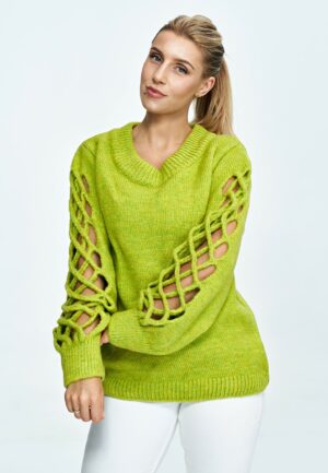 Дамски пуловер GF2M908 цвят лайм