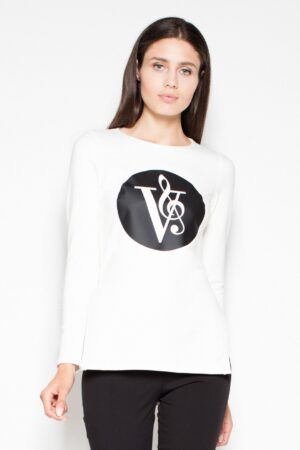 Бяла блуза с щампа GV4VT014