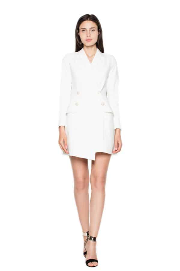 Бяла рокля тип сако GV4VT082