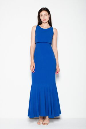 Синя дълга рокля GV4VT090