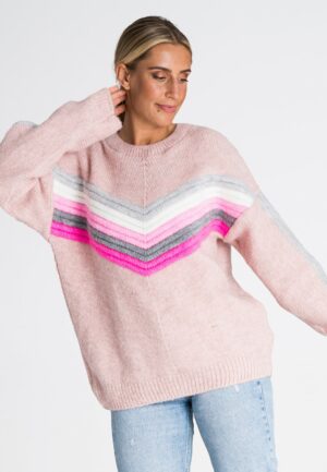 Пуловер светло розово M983