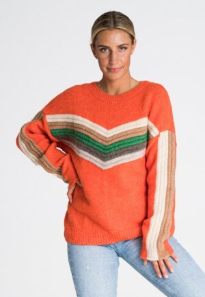 Пуловер оранжев M983